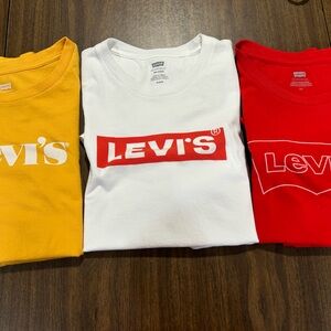 Levi's women’s Short Sleeve Tees - Yellow, White, Red